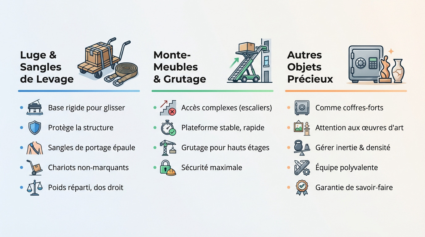 Techniques professionnelles de manutention pour le déménagement sécurisé de piano