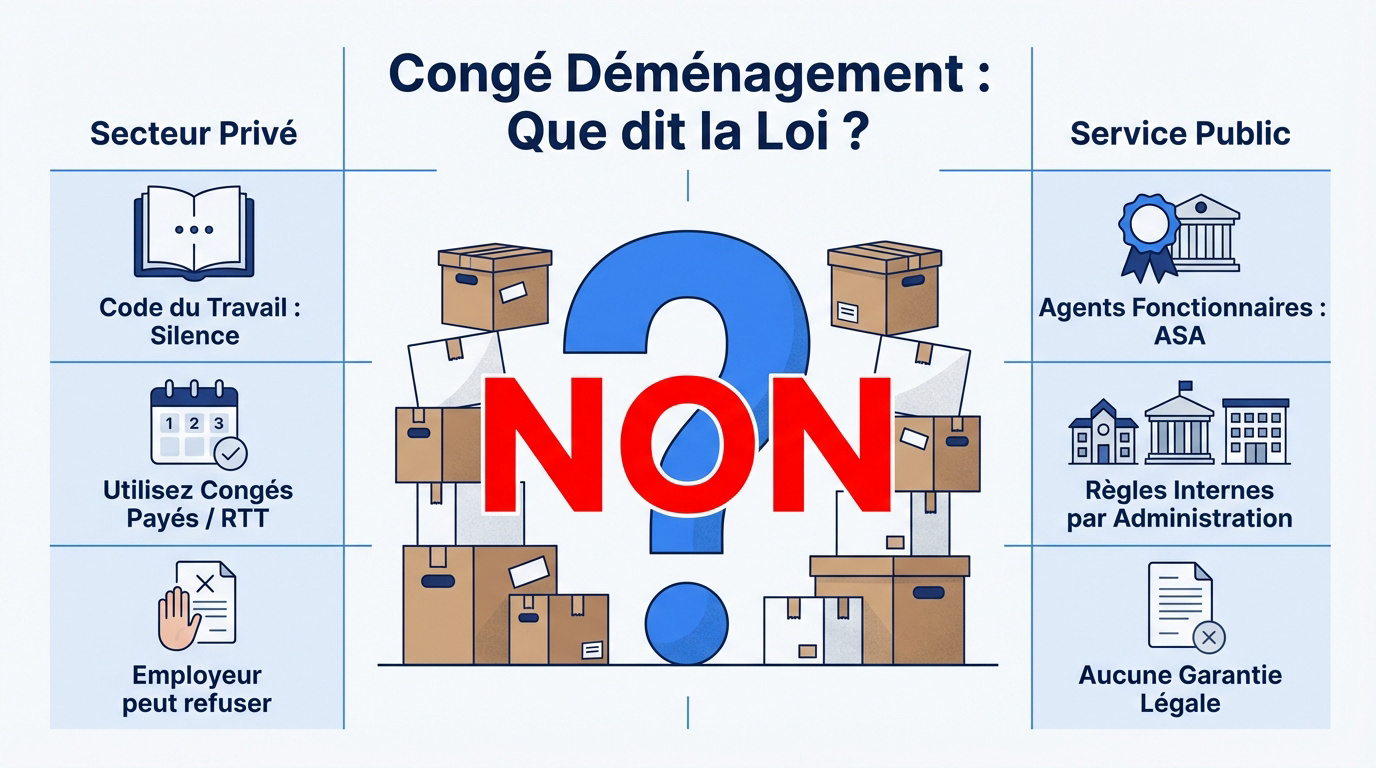 Cartons de déménagement et documents administratifs pour le congé