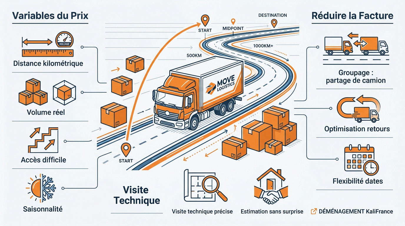 Facteurs influençant le prix d'un déménagement longue distance et optimisation des coûts