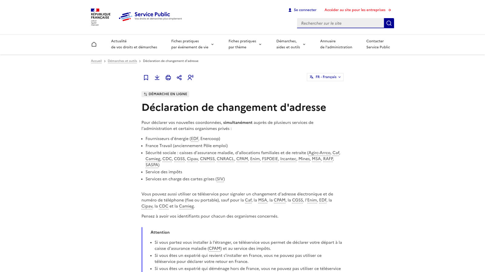 Checklist des démarches administratives et abonnements