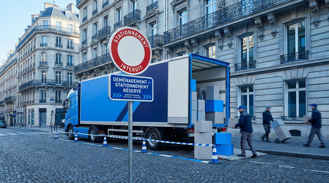 Déménagement paris stationnement | Guide et prix 2026